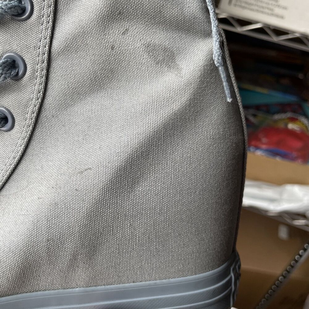 Converse Chuck Taylor All Star SIZE 10 Hidden Wedge Gray Crayon Bottom - Picture 11 of 13